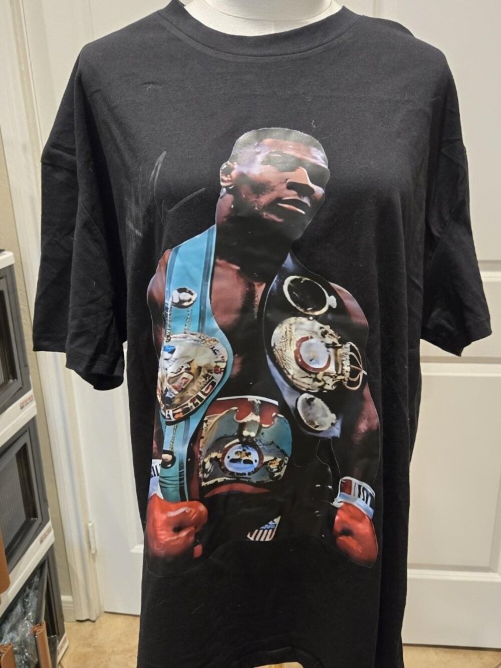 Mike Tyson graphic T Shirt 3 Championship Boxing Belts Streetwear Size 2X